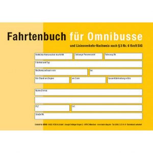 Fahrtenbuch für Omnibusse