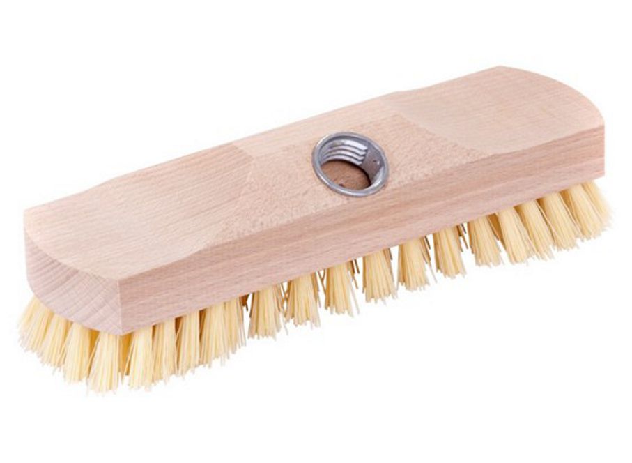Scrubber with perlon bristles