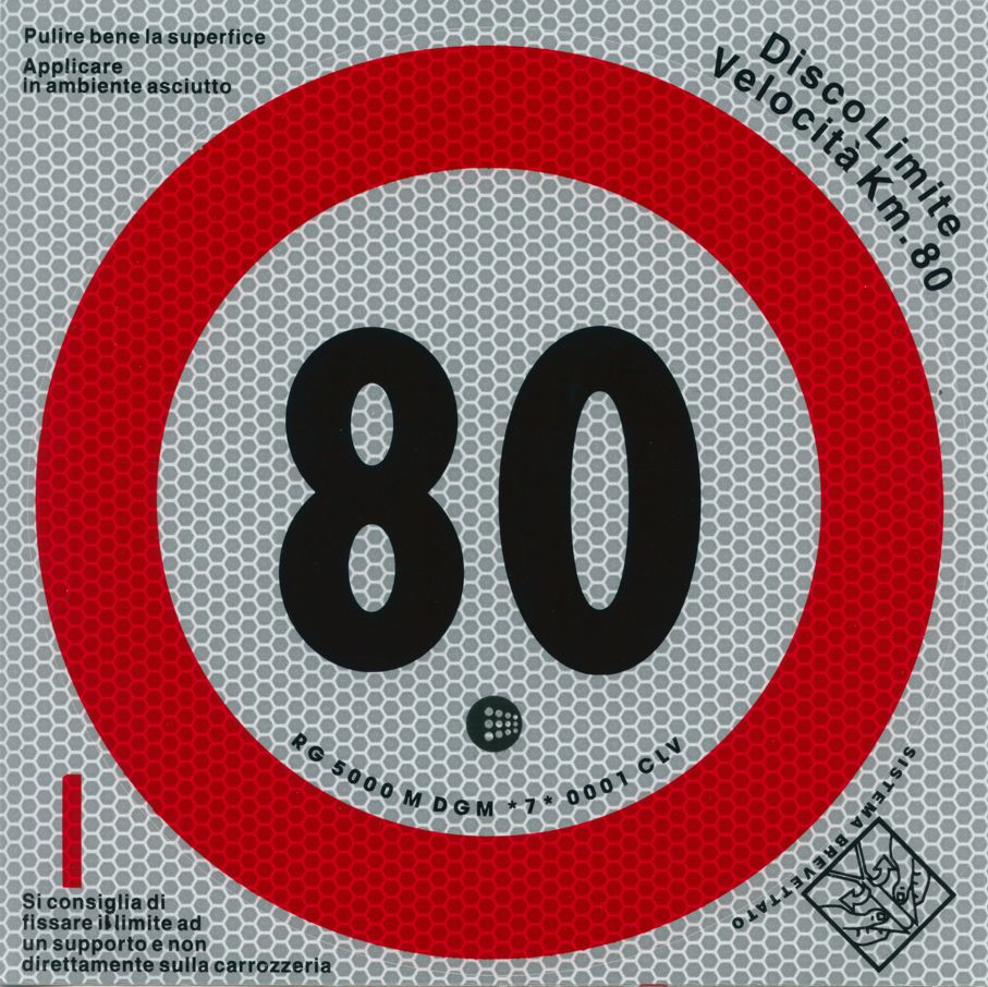 Tempo-Limit-Aufkleber "Italien"